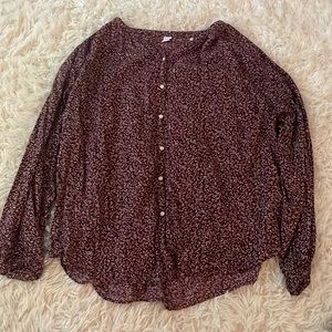 Old Navy, red floral, fall, medium